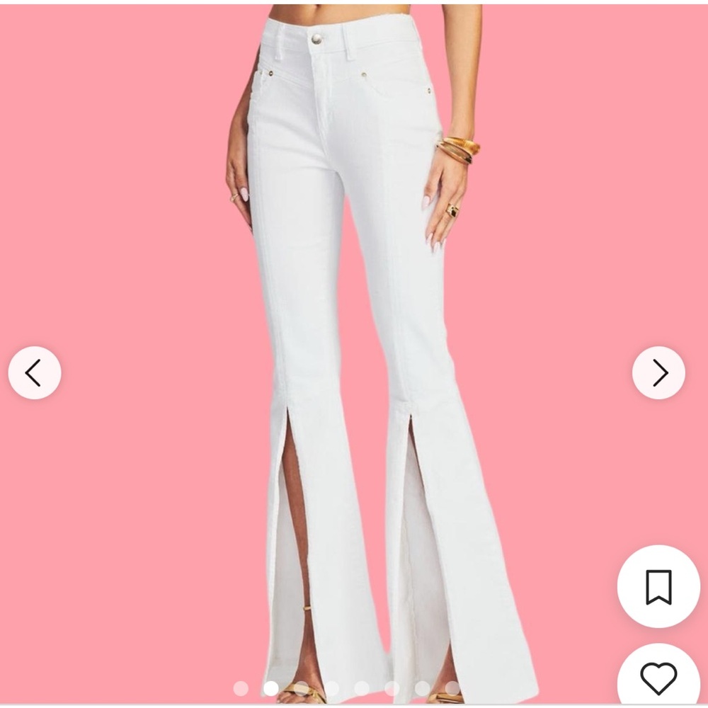 NWT Retrofete White Fresca Pants with Slits - Size 24